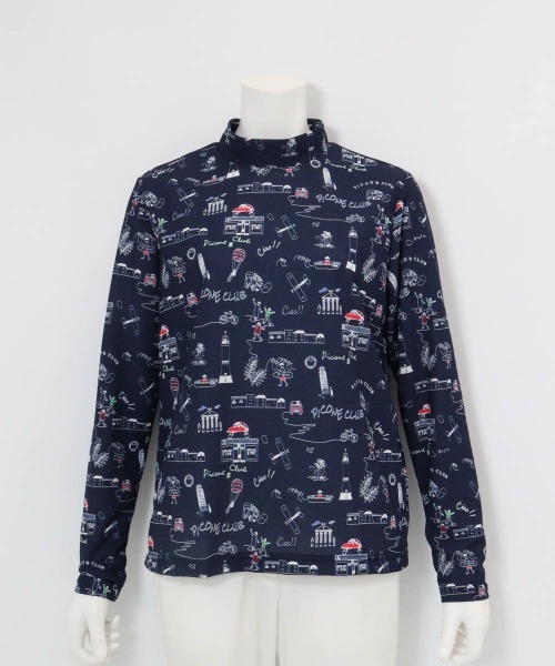Picone CLUB(ピッコーネクラブ)の「総柄プリントUVプルオーバー(Tシャツ/カットソー・レディース・ブルー/ホワイト/ネイビー/イエロー・13号/11号/9号)」の3枚目の写真
