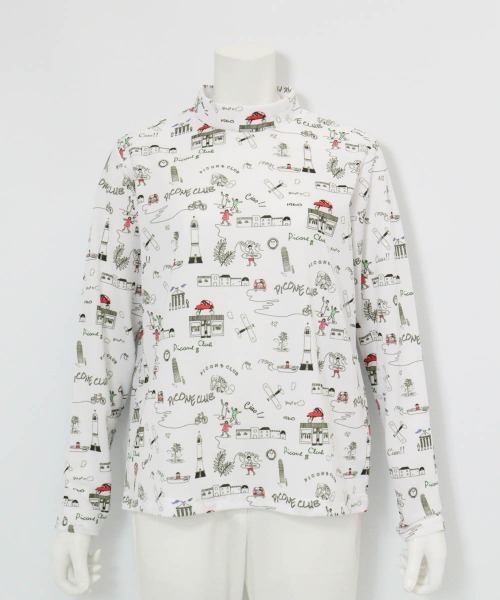 Picone CLUB(ピッコーネクラブ)の「総柄プリントUVプルオーバー(Tシャツ/カットソー・レディース・ブルー/ホワイト/ネイビー/イエロー・13号/11号/9号)」の2枚目の写真