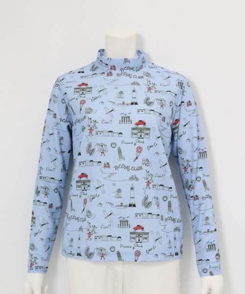 Picone CLUB(ピッコーネクラブ)の「総柄プリントUVプルオーバー(Tシャツ/カットソー・レディース・ブルー/ホワイト/ネイビー/イエロー・13号/11号/9号)」の4枚目の写真