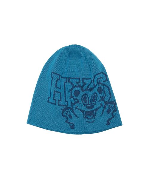 HYSTERIC GLAMOUR(ヒステリックグラマー)の「FIRE BEAR ビーニー(ニットキャップ/ビーニー・レディース・イエロー/ブルー・FREE)」の2枚目の写真