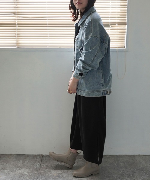 SELECT LEVERY(セレクトリベリー)の「リサイクルデニムルーズジャケット(デニムジャケット・レディース・ブラック/ワンウォッシュ/ブルー/ホワイト・LARGE/MEDIUM)」の13枚目の写真