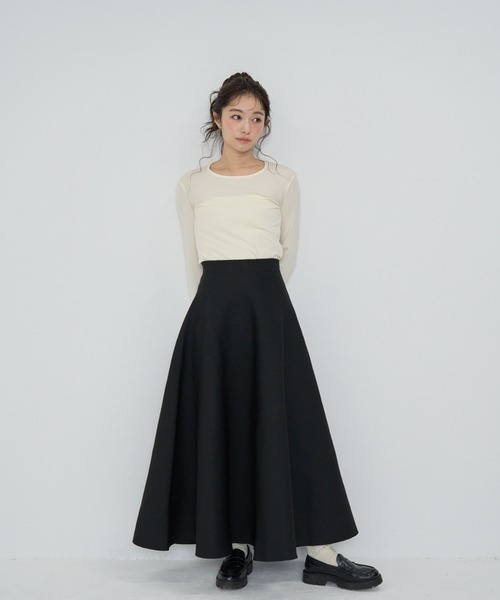 Cla STEllaR(クラステラ)の「healthy long shirt(Tシャツ/カットソー・レディース・ネイビー/ブラウン/アイボリー・FREE)」の10枚目の写真