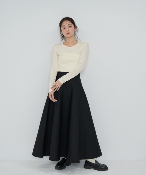 Cla STEllaR(クラステラ)の「healthy long shirt(Tシャツ/カットソー・レディース・ネイビー/ブラウン/アイボリー・FREE)」の14枚目の写真