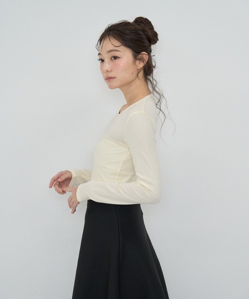 Cla STEllaR(クラステラ)の「healthy long shirt(Tシャツ/カットソー・レディース・ネイビー/ブラウン/アイボリー・FREE)」の15枚目の写真