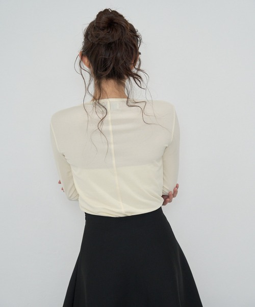 Cla STEllaR(クラステラ)の「healthy long shirt(Tシャツ/カットソー・レディース・ネイビー/ブラウン/アイボリー・FREE)」の16枚目の写真