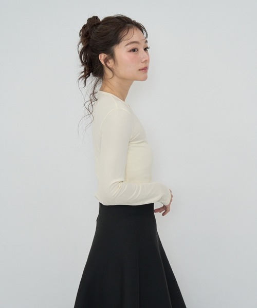 Cla STEllaR(クラステラ)の「healthy long shirt(Tシャツ/カットソー・レディース・ネイビー/ブラウン/アイボリー・FREE)」の17枚目の写真