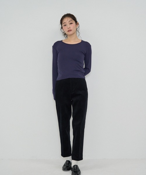 Cla STEllaR(クラステラ)の「healthy long shirt(Tシャツ/カットソー・レディース・ネイビー/ブラウン/アイボリー・FREE)」の9枚目の写真