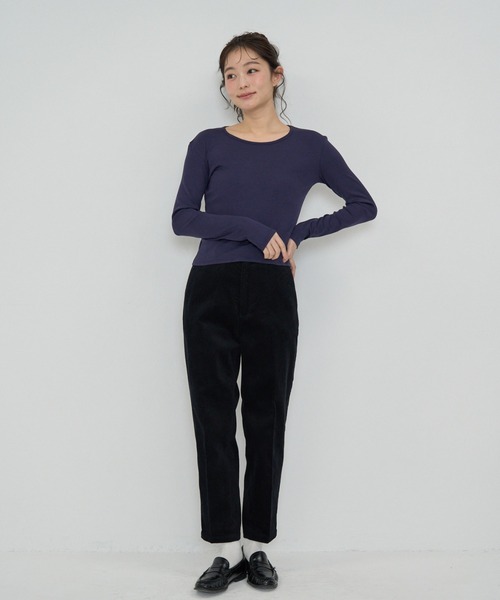 Cla STEllaR(クラステラ)の「healthy long shirt(Tシャツ/カットソー・レディース・ネイビー/ブラウン/アイボリー・FREE)」の18枚目の写真