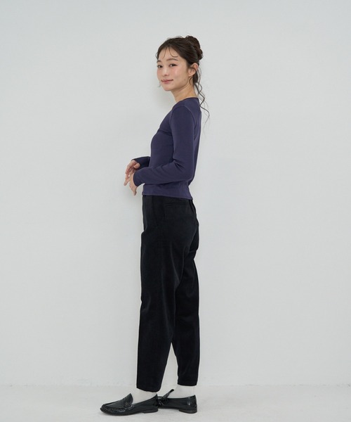 Cla STEllaR(クラステラ)の「healthy long shirt(Tシャツ/カットソー・レディース・ネイビー/ブラウン/アイボリー・FREE)」の19枚目の写真