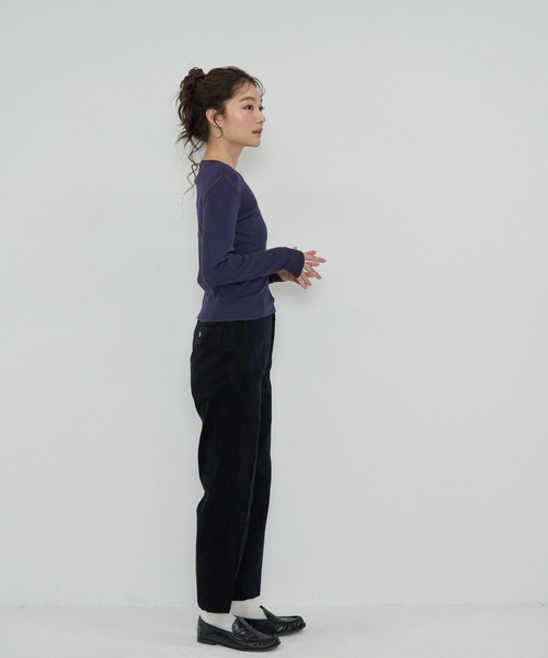 Cla STEllaR(クラステラ)の「healthy long shirt(Tシャツ/カットソー・レディース・ネイビー/ブラウン/アイボリー・FREE)」の21枚目の写真