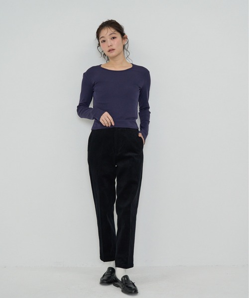 Cla STEllaR(クラステラ)の「healthy long shirt(Tシャツ/カットソー・レディース・ネイビー/ブラウン/アイボリー・FREE)」の22枚目の写真