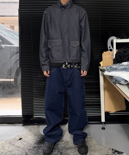 9999ARCHIVE（9999アーカイブ）の「Back Slit Regular Denim Pants（デニムパンツ・メンズ・ネイビー・1/2/3）」の4枚目の写真