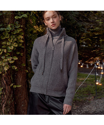 Turtleneck Zip-Up Knit Cardigan (5colors)