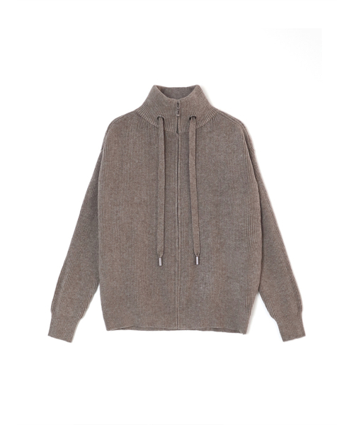 VASCARA(バスカラ)の「Turtleneck Zip-Up Knit Cardigan (5colors)(ニット/セーター・レディース・カーキ/ブラック/ライトブラウン/グレー/ブラウン・FREE)」の8枚目の写真