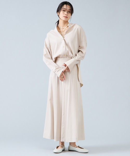 Liesse(リエス)の「パネルフレアスカート(スカート・レディース・ライトベージュ/カーキ・3/2)」の16枚目の写真