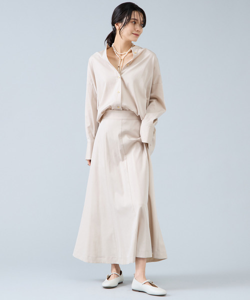 Liesse(リエス)の「パネルフレアスカート(スカート・レディース・ライトベージュ/カーキ・3/2)」の15枚目の写真