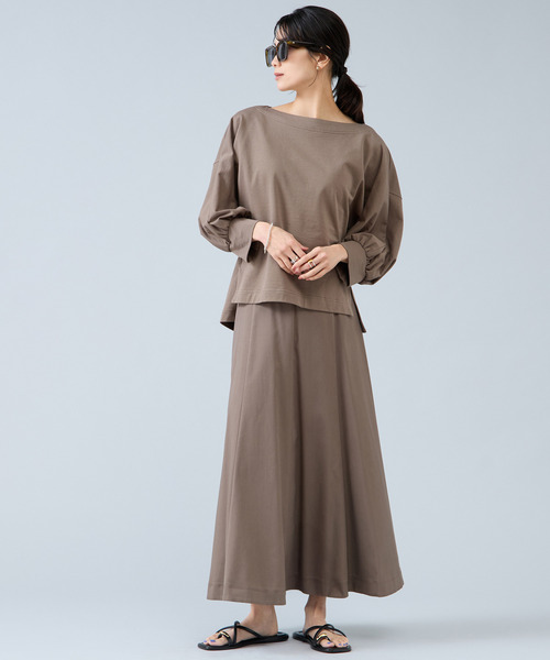 Liesse(リエス)の「パネルフレアスカート(スカート・レディース・ライトベージュ/カーキ・3/2)」の10枚目の写真