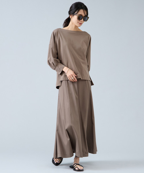 Liesse(リエス)の「パネルフレアスカート(スカート・レディース・ライトベージュ/カーキ・3/2)」の9枚目の写真