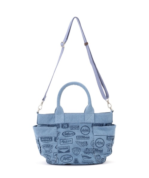 AVIREX（アヴィレックス）の「《直営店限定》DENIM PATTERN MINI TOTE BAG（トートバッグ・レディース・ブラック/ブルー系その他・F）」の9枚目の写真