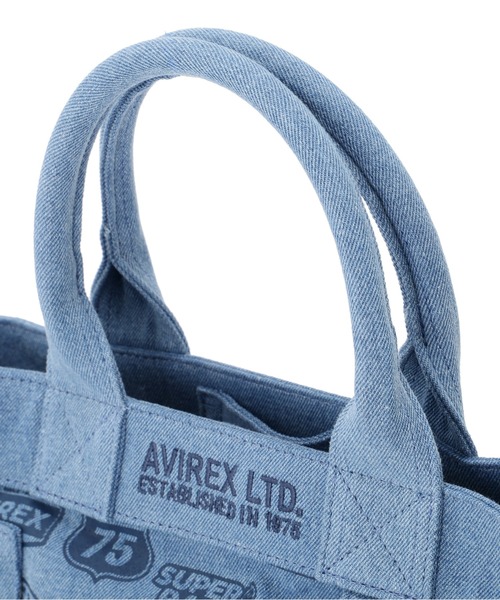 AVIREX（アヴィレックス）の「《直営店限定》DENIM PATTERN MINI TOTE BAG（トートバッグ・レディース・ブラック/ブルー系その他・F）」の11枚目の写真