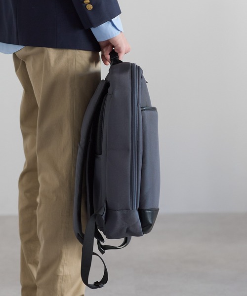 GUSCIO UOMO(グッシオ ウォーモ)の「【グッシオ ウォーモ】ビジネスリュック 軽量 通勤通学 革付属(ビジネスバッグ・メンズ・ブラック/ネイビー/ダークグレー・FREE)」の21枚目の写真