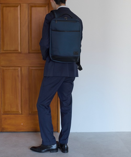 GUSCIO UOMO(グッシオ ウォーモ)の「【グッシオ ウォーモ】ビジネスリュック 軽量 通勤通学 革付属(ビジネスバッグ・メンズ・ブラック/ネイビー/ダークグレー・FREE)」の17枚目の写真