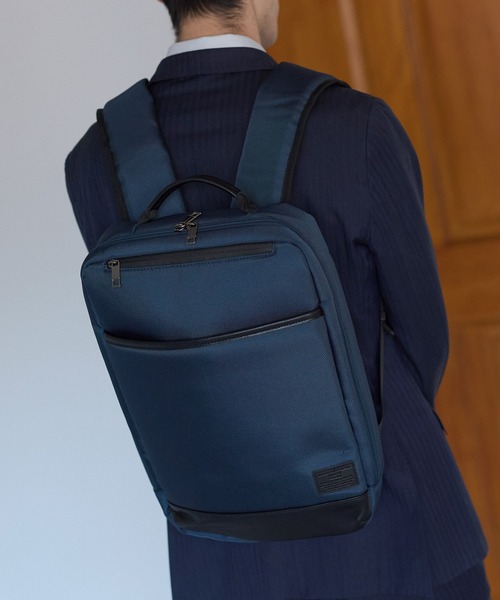 GUSCIO UOMO(グッシオ ウォーモ)の「【グッシオ ウォーモ】ビジネスリュック 軽量 通勤通学 革付属(ビジネスバッグ・メンズ・ブラック/ネイビー/ダークグレー・FREE)」の18枚目の写真