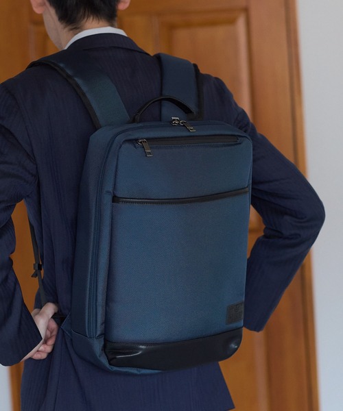 GUSCIO UOMO(グッシオ ウォーモ)の「【グッシオ ウォーモ】ビジネスリュック 軽量 通勤通学 革付属(ビジネスバッグ・メンズ・ブラック/ネイビー/ダークグレー・FREE)」の20枚目の写真