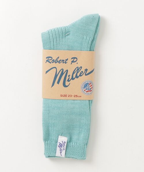 MILLER(ミラー)の「"02"≪Robert P. Miller≫ピスネーム パネルリブ クルーソックス(ソックス/靴下・レディース・ライトグリーン/オフホワイト/オレンジ/ネイビー/ライトイエロー/チェリーピンク/エメラルドブルー/ミント/スカイブルー/コーラルピンク・23~25cm)」の13枚目の写真
