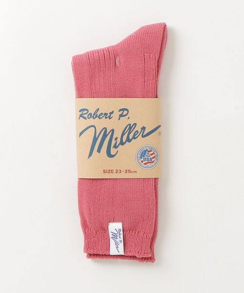 MILLER(ミラー)の「"02"≪Robert P. Miller≫ピスネーム パネルリブ クルーソックス(ソックス/靴下・レディース・ライトグリーン/オフホワイト/オレンジ/ネイビー/ライトイエロー/チェリーピンク/エメラルドブルー/ミント/スカイブルー/コーラルピンク・23~25cm)」の16枚目の写真