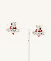 NEW DIAMANTE HEART EARRINGS