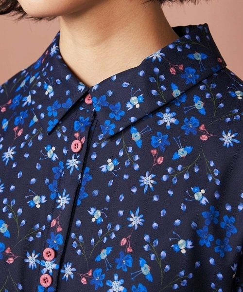 Jocomomola（ホコモモラ）の「Palomas y flores プリントシャツワンピース（ワンピース・レディース・イエロー/ブラック・40）」の17枚目の写真