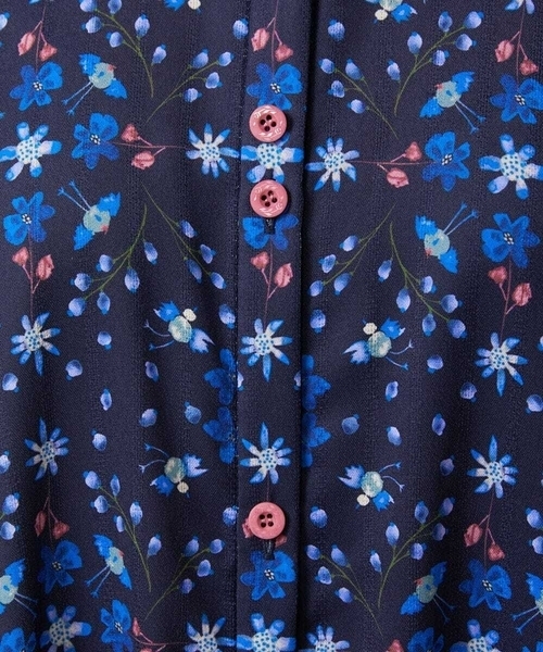 Jocomomola（ホコモモラ）の「Palomas y flores プリントシャツワンピース（ワンピース・レディース・イエロー/ブラック・40）」の20枚目の写真