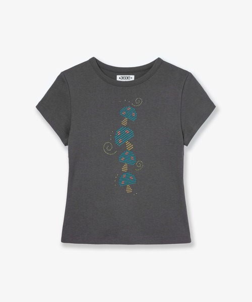 aeae(エーイーエーイー)の「MUSHROOM HOTFIX TEE(Tシャツ/カットソー・レディース・チャコールグレー/ホワイト・FREE)」の2枚目の写真