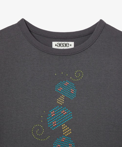 aeae(エーイーエーイー)の「MUSHROOM HOTFIX TEE(Tシャツ/カットソー・レディース・チャコールグレー/ホワイト・FREE)」の8枚目の写真