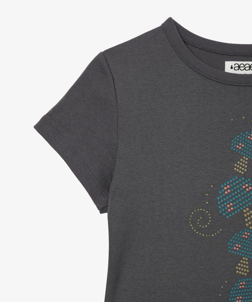 aeae(エーイーエーイー)の「MUSHROOM HOTFIX TEE(Tシャツ/カットソー・レディース・チャコールグレー/ホワイト・FREE)」の10枚目の写真