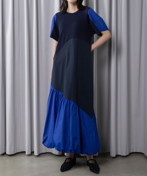 MARECHAL TERRE(マルシャルテル)の「ニットコンビネーションワンピース(ワンピース・レディース・ネイビー/ブラック/ライトカーキ/ライトグレー・MEDIUM)」の4枚目の写真