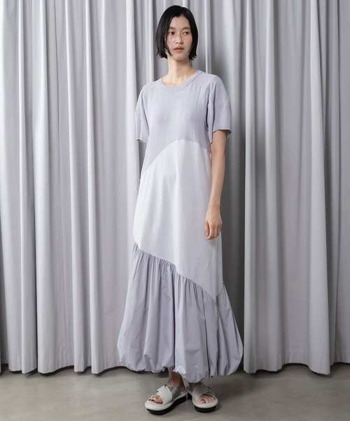 MARECHAL TERRE(マルシャルテル)の「ニットコンビネーションワンピース(ワンピース・レディース・ネイビー/ブラック/ライトカーキ/ライトグレー・MEDIUM)」の3枚目の写真