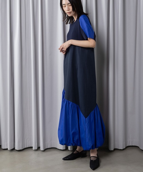 MARECHAL TERRE(マルシャルテル)の「ニットコンビネーションワンピース(ワンピース・レディース・ネイビー/ブラック/ライトカーキ/ライトグレー・MEDIUM)」の7枚目の写真