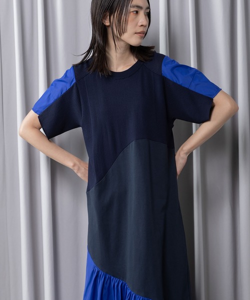 MARECHAL TERRE(マルシャルテル)の「ニットコンビネーションワンピース(ワンピース・レディース・ネイビー/ブラック/ライトカーキ/ライトグレー・MEDIUM)」の9枚目の写真