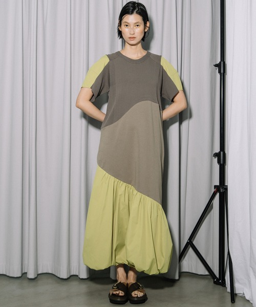 MARECHAL TERRE(マルシャルテル)の「ニットコンビネーションワンピース(ワンピース・レディース・ネイビー/ブラック/ライトカーキ/ライトグレー・MEDIUM)」の16枚目の写真