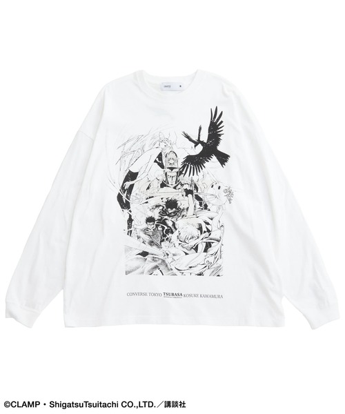 CONVERSE TOKYO(コンバーストウキョウ)の「【CLAMP】『ツバサ-RESERVoir CHRoNiCLE-』GRAPHIC LONGSLEEVE TEE(Tシャツ/カットソー・レディース・ホワイト・FREE)」の1枚目の写真