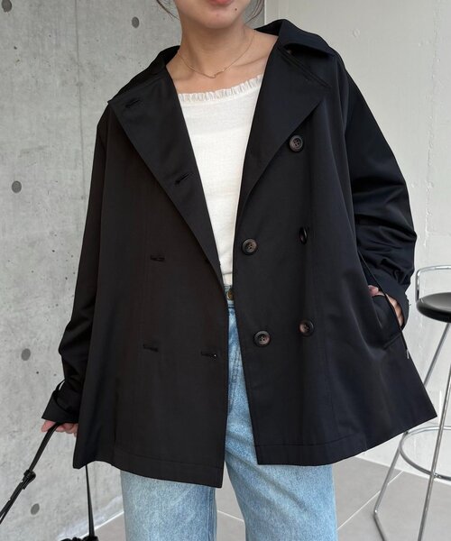 CAPRICIEUX LE'MAGE(カプリシューレマージュ)の「【サイズ展開あり】バックギャザーコート(その他アウター・レディース・ホワイト系その他/ベージュ/ブラック・36/38)」の20枚目の写真
