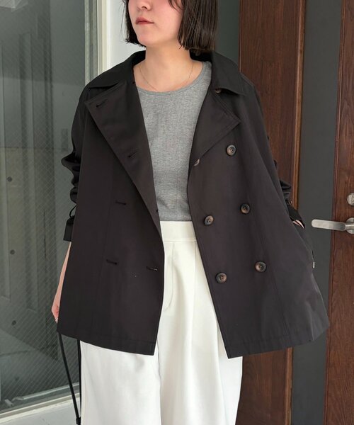 CAPRICIEUX LE'MAGE(カプリシューレマージュ)の「【サイズ展開あり】バックギャザーコート(その他アウター・レディース・ホワイト系その他/ベージュ/ブラック・36/38)」の17枚目の写真