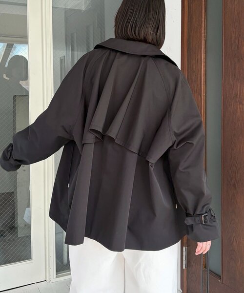 【CAPRICIEUX LE'MAGE】バックギャザーコート CAPRICIEUX LE'MAGE｜【サイズ展開あり】バックギャザーコート