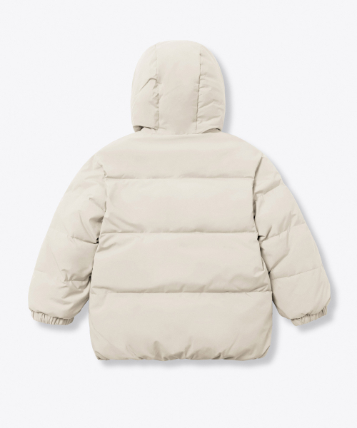 MUSINSA STANDARD KIDS（ムシンサスタンダードキッズ）の「デイリープファーリバーシブルフリースフーデッドパディングジャケット[クリーム/クリーム]（ブルゾン・レディース・その他・100/110/120/130/140/150/160）」の3枚目の写真