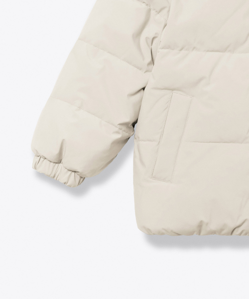 MUSINSA STANDARD KIDS（ムシンサスタンダードキッズ）の「デイリープファーリバーシブルフリースフーデッドパディングジャケット[クリーム/クリーム]（ブルゾン・レディース・その他・100/110/120/130/140/150/160）」の9枚目の写真