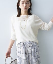 UNTITLED | ドライタッチボートネックニット(ニット/セーター)