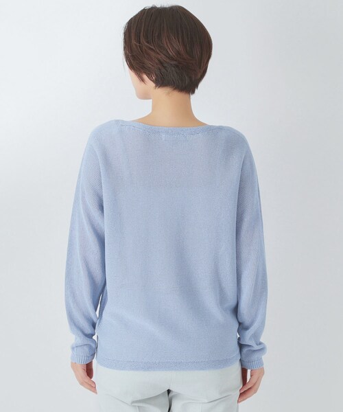 UNTITLED（アンタイトル）の「ドライタッチボートネックニット（ニット/セーター・レディース・ホワイト/ライトブルー/チャコールグレー/ベージュ/ブルーグリーン/イエロー系その他/ネイビー・48/00/02/04/44）」の10枚目の写真