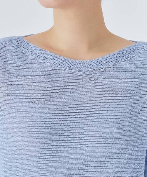 UNTITLED（アンタイトル）の「ドライタッチボートネックニット（ニット/セーター・レディース・ホワイト/ライトブルー/チャコールグレー/ベージュ/ブルーグリーン/イエロー系その他/ネイビー・48/00/02/04/44）」の11枚目の写真